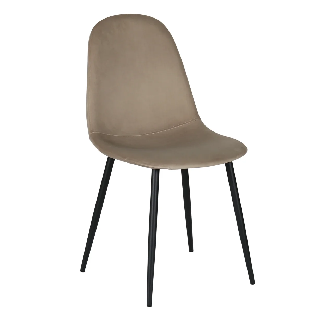 Silla de comedor acero negro terciopelo mostaza Minna - Imagen 3