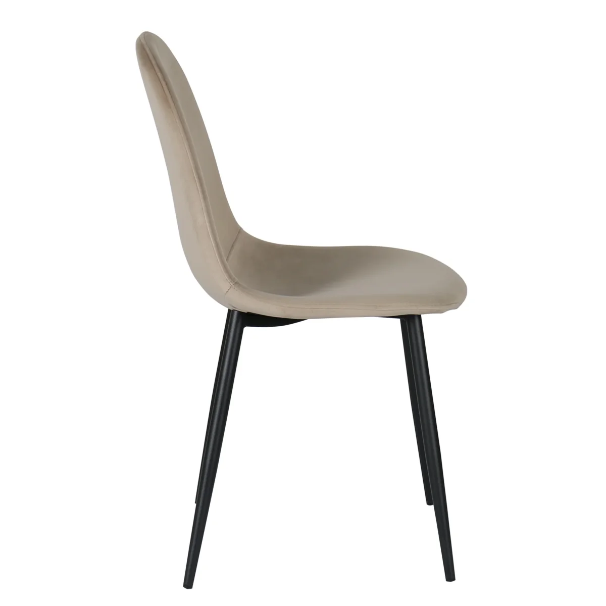 Silla de comedor acero negro terciopelo mostaza Minna - Imagen 4