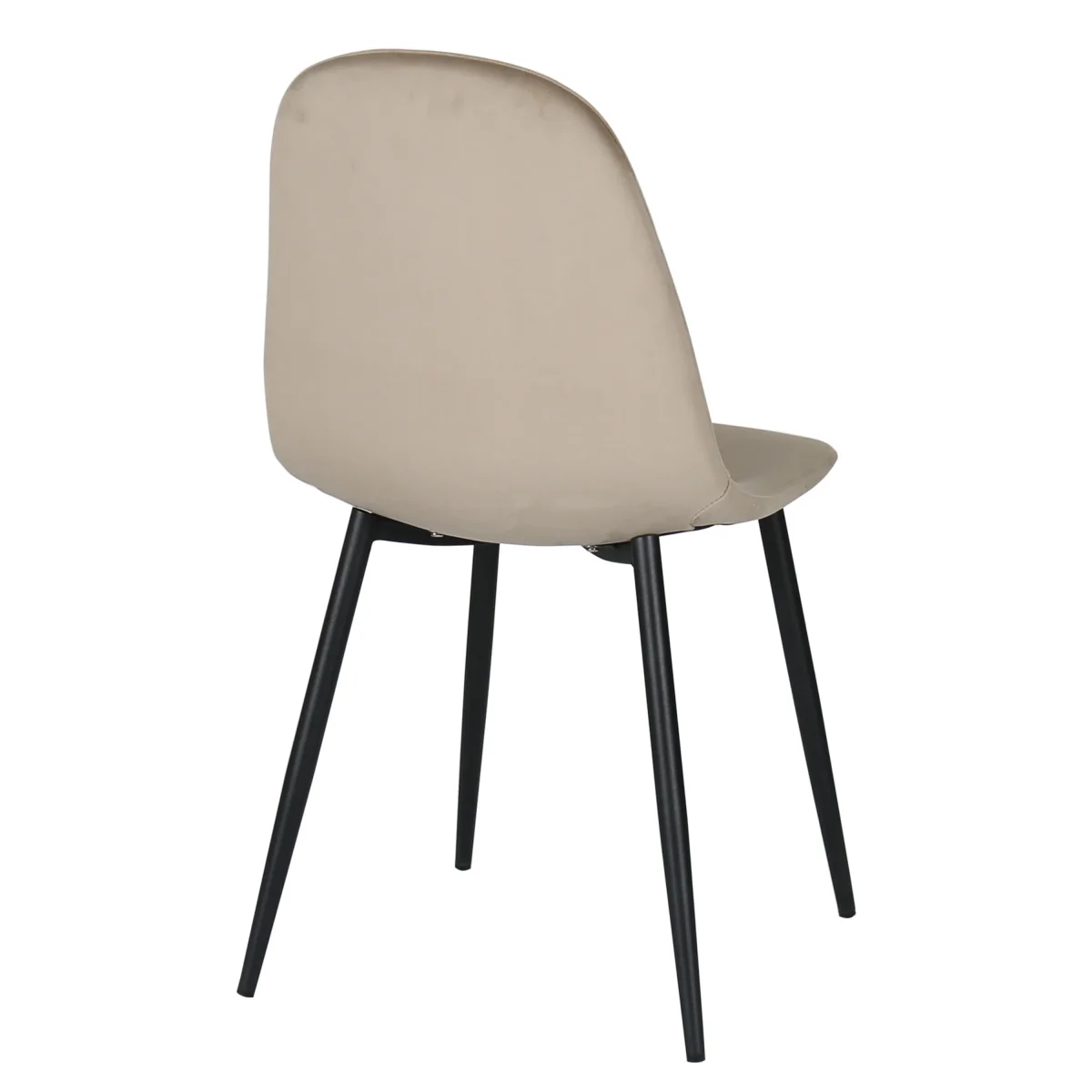 Silla de comedor acero negro terciopelo mostaza Minna - Imagen 5